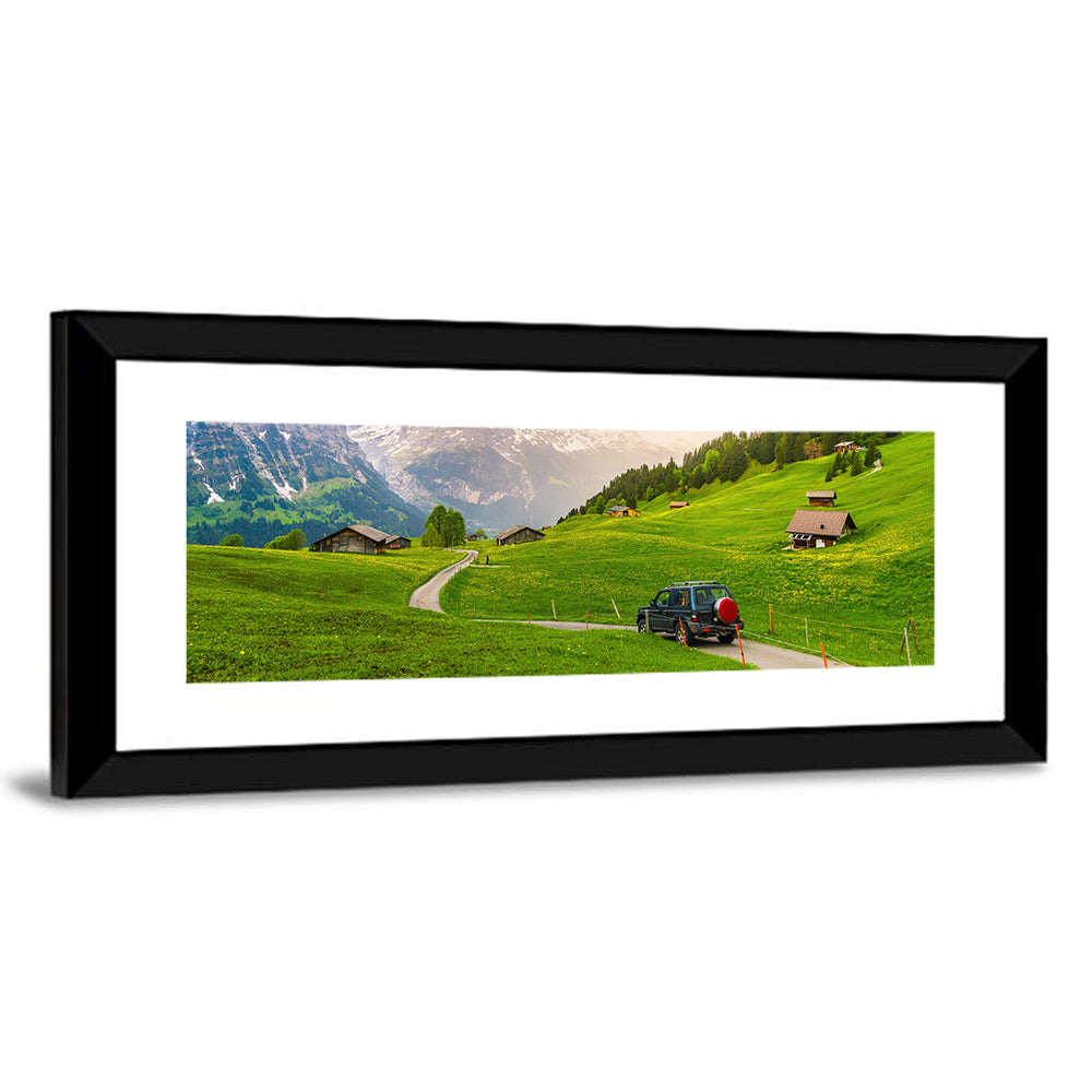 Grindelwald Alpine Village Road Wall Art