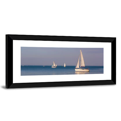 Lake Balaton With Sailboats Wall Art