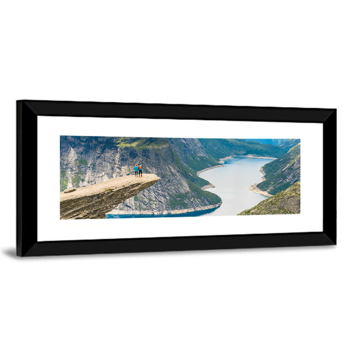 Trolltunga Rock Ledge, Odda Norway Wall Art as a framed print