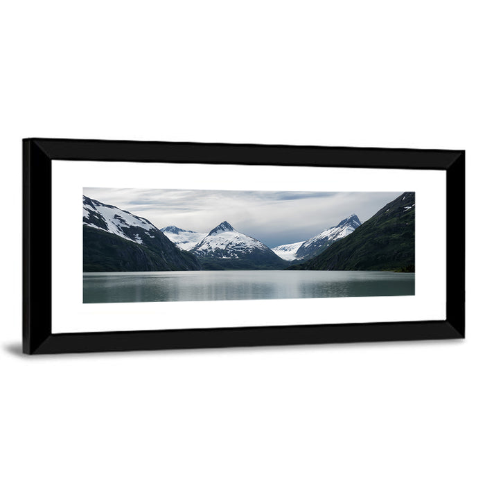 Glacial Mountain Lake Reflection Wall Art as a framed print