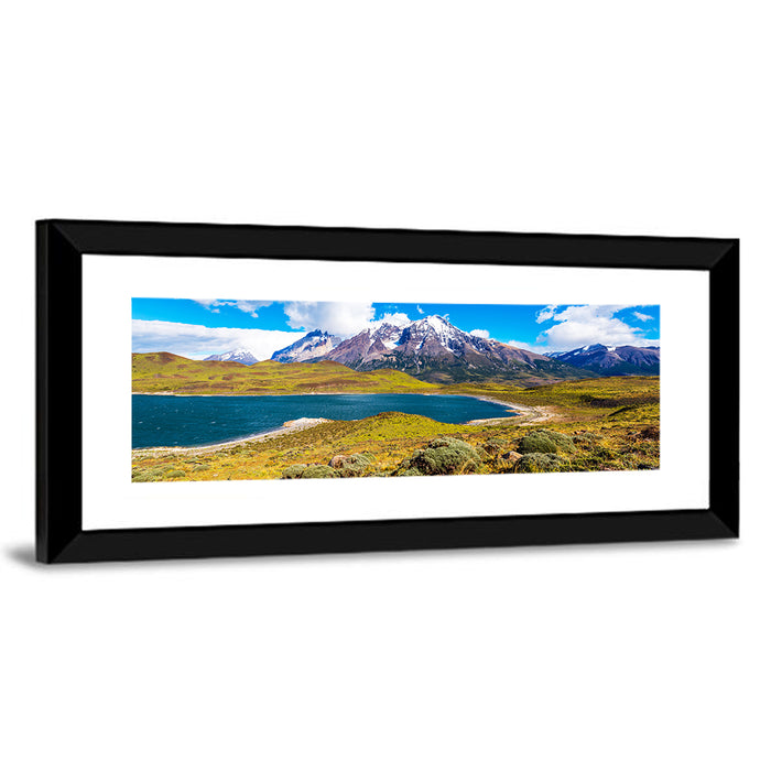 Lake Pehoe Wall Art as a framed print
