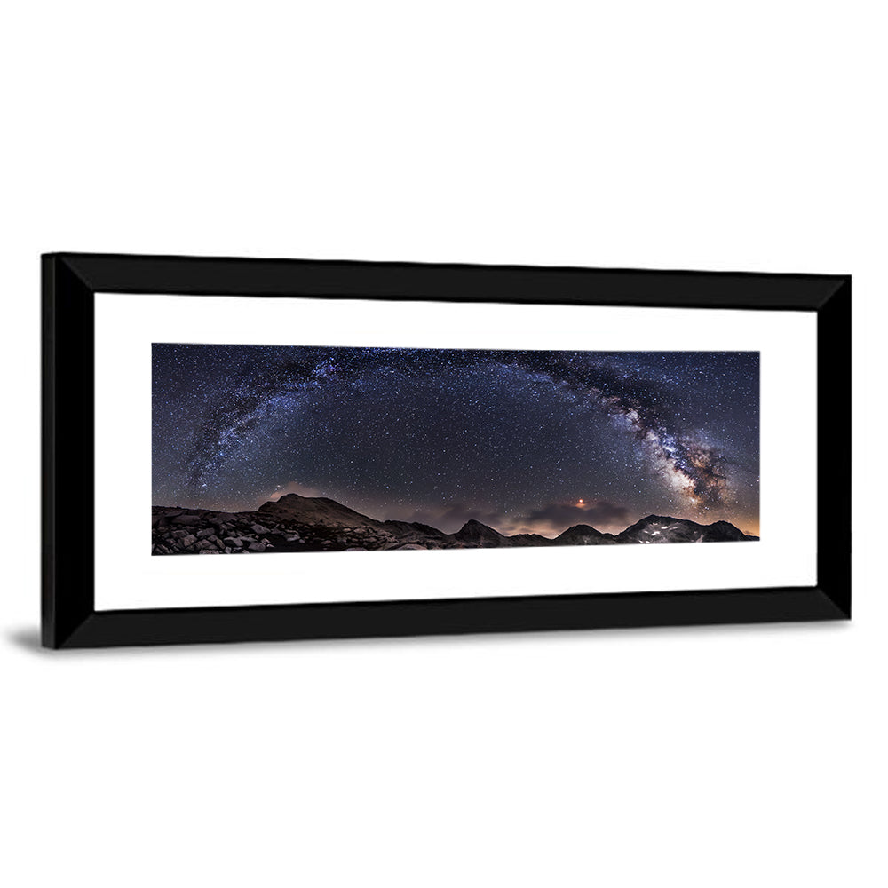 Milky Way Over Mountain Ridge Wall Art