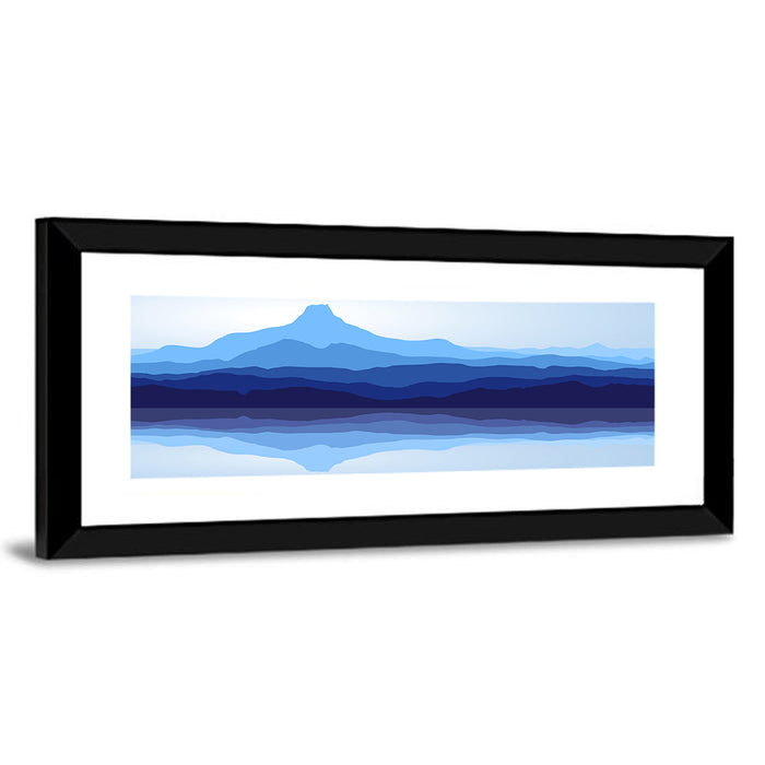 Blue Mountains Reflection Wall Art as a framed print