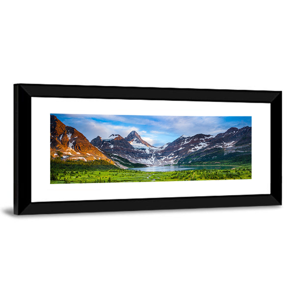 Mount Assiniboine Glacier and Magig Lake Wall Art