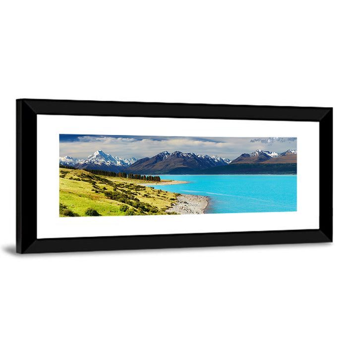 Mount Cook Over Lake Pukaki Wall Art as a framed print