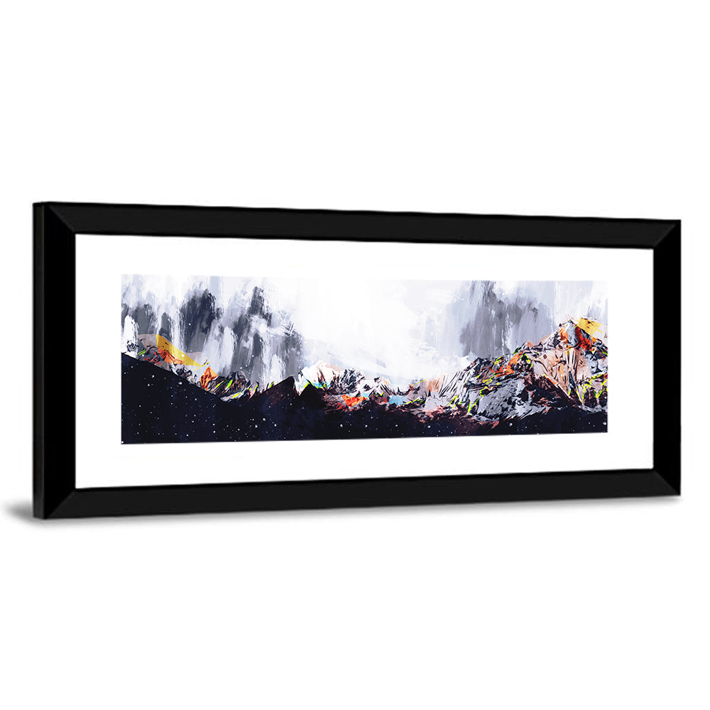 High-contrast Acrylic Mountains Wall Art
