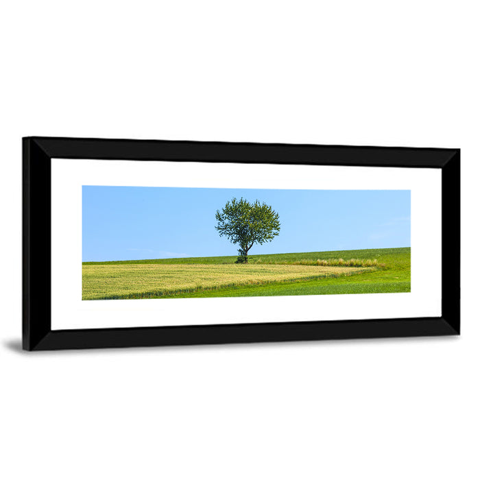 Solitary Tree on Rolling Meadow Wall Art as a framed print