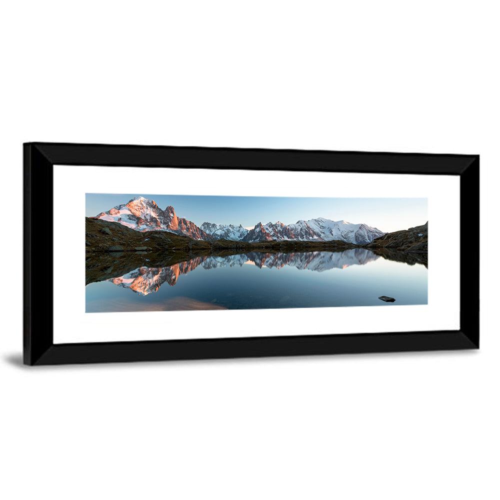 Lac de Chésserys With Mountains Of Chamonix Wall Art