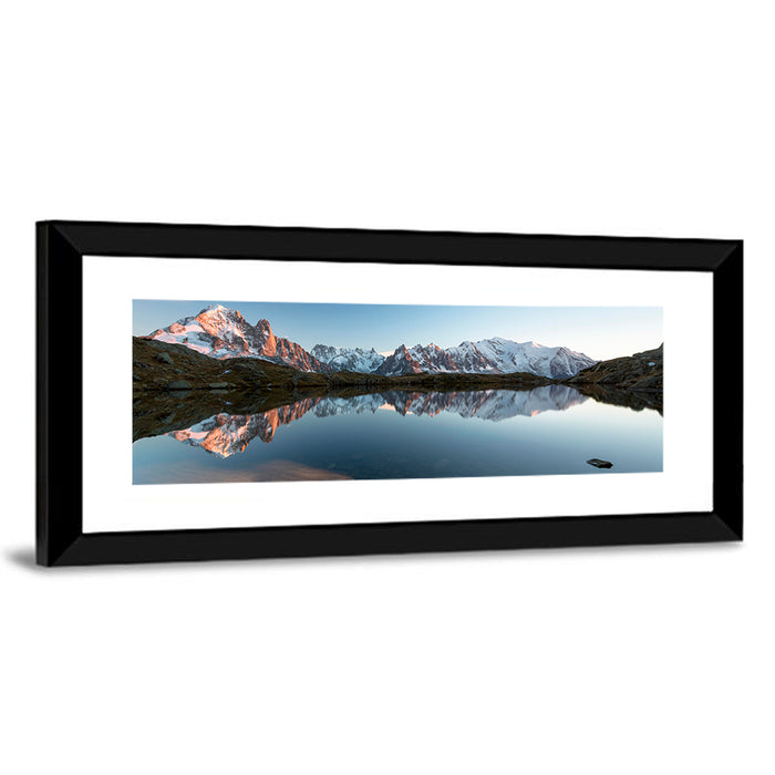 Lac De Chésserys Reflection, Chamonix Wall Art as a framed print