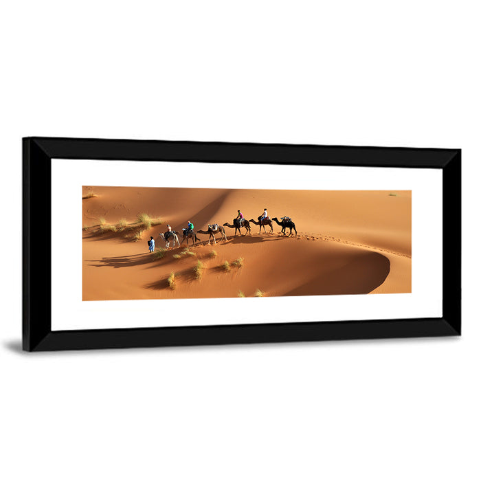 Morocco Sahara Caravan Wall Art as a framed print
