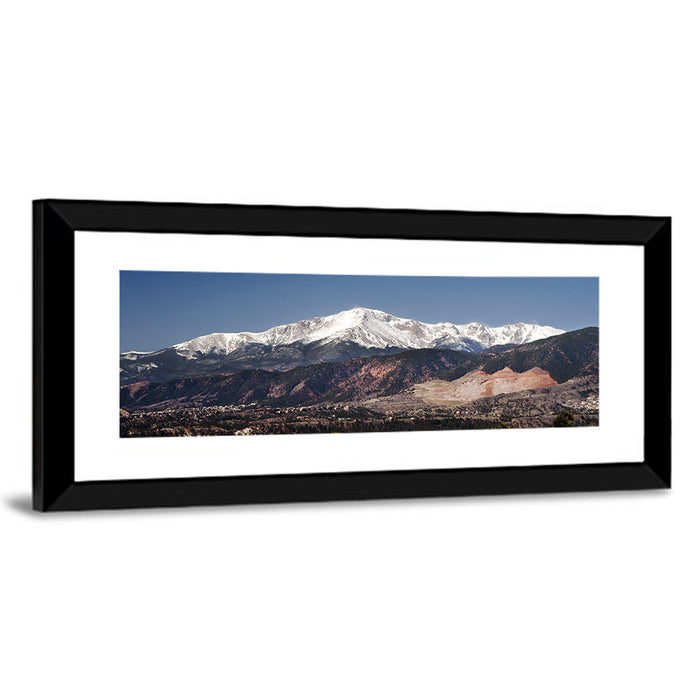 Pikes Peak Landscape Wall Art as a framed print