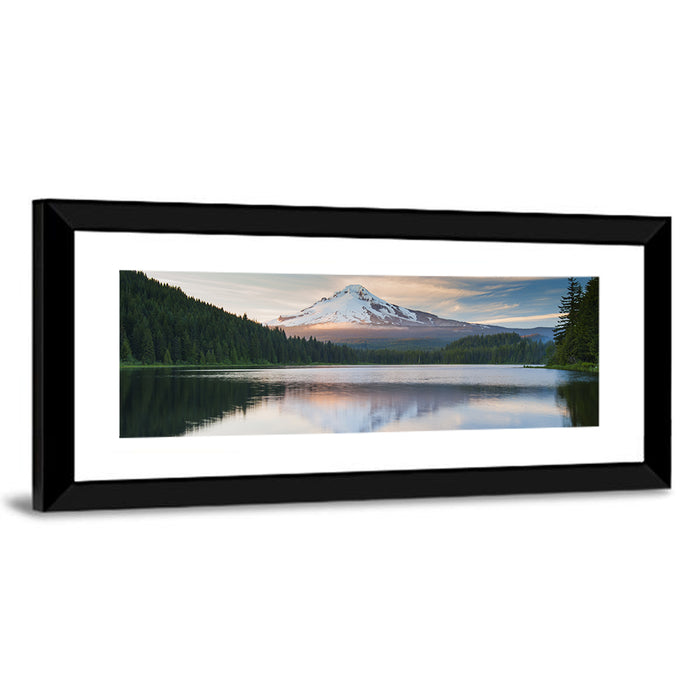 Mount Hood Over Trillium Lake Wall Art as a framed print