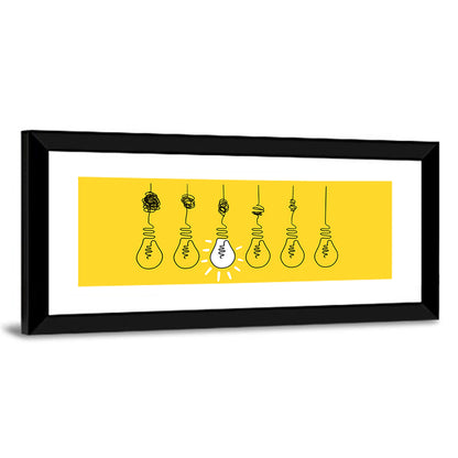 Lightbulb Progression from Complexity to Clarity Wall Art
