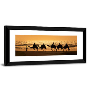 Tourists Riding Camels Wall Art