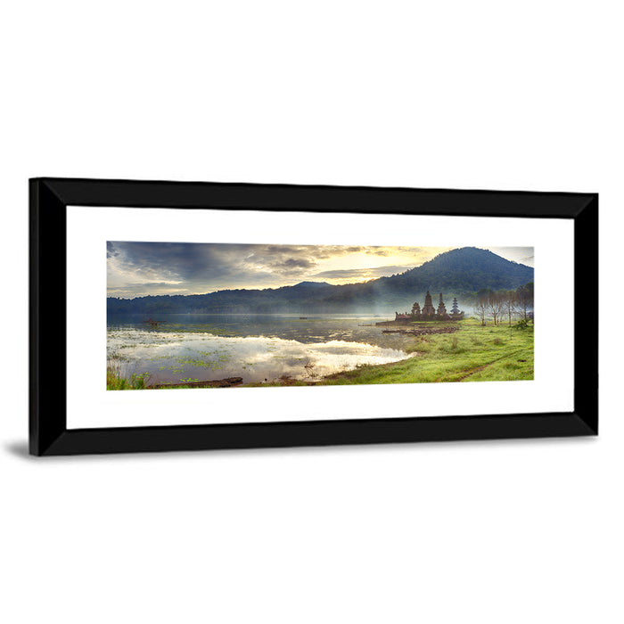 Pura Ulun Danu Beratan Reflection Wall Art as a framed print