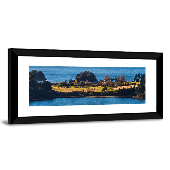 Nahuel Huapi Lake Golden Hour Wall Art as a framed print