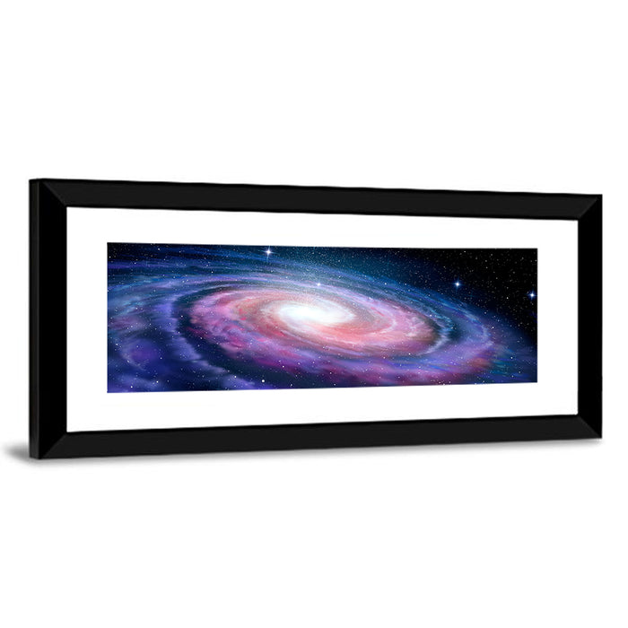 Spiral Galaxy Wall Art as a framed print
