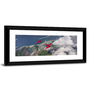 Wingsuit Flying Over Palau Coast Wall Art