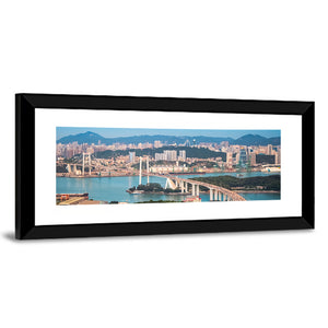 Xiamen Haicang Bridge At Dusk Wall Art