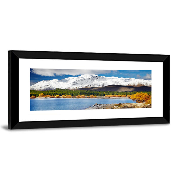 Lake Tekapo Autumn View Wall Art as a framed print