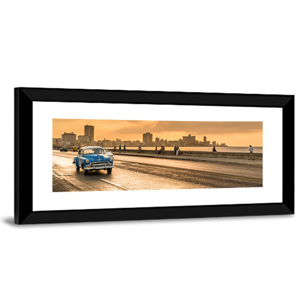 Malecon Avenue Sunset Havana Wall Art