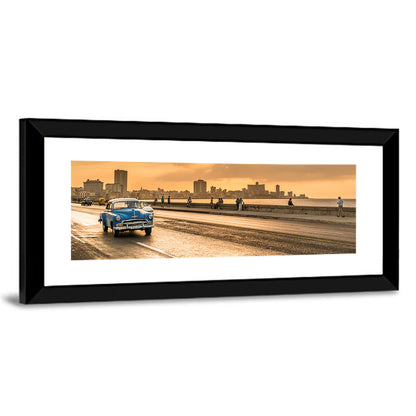 Malecon Avenue Sunset Havana Wall Art