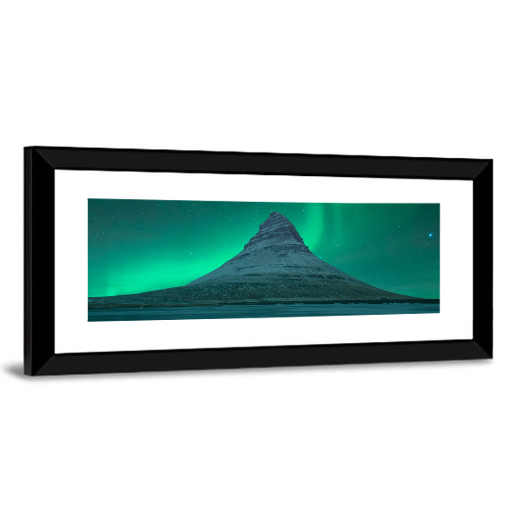 Northern Lights At Mount Kirkjufell Wall Art