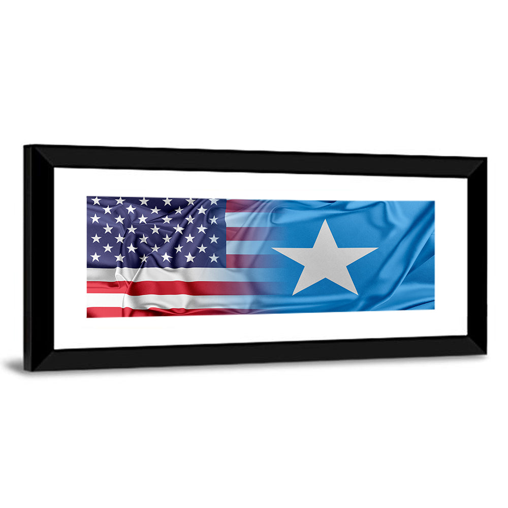 American and Somali Flags Wall Art