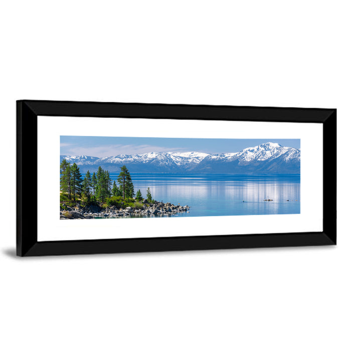 Lake Tahoe Shoreline View Wall Art as a framed print
