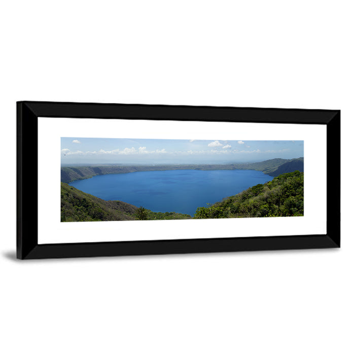 Serene Apoyo Crater Lake Wall Art as a framed print