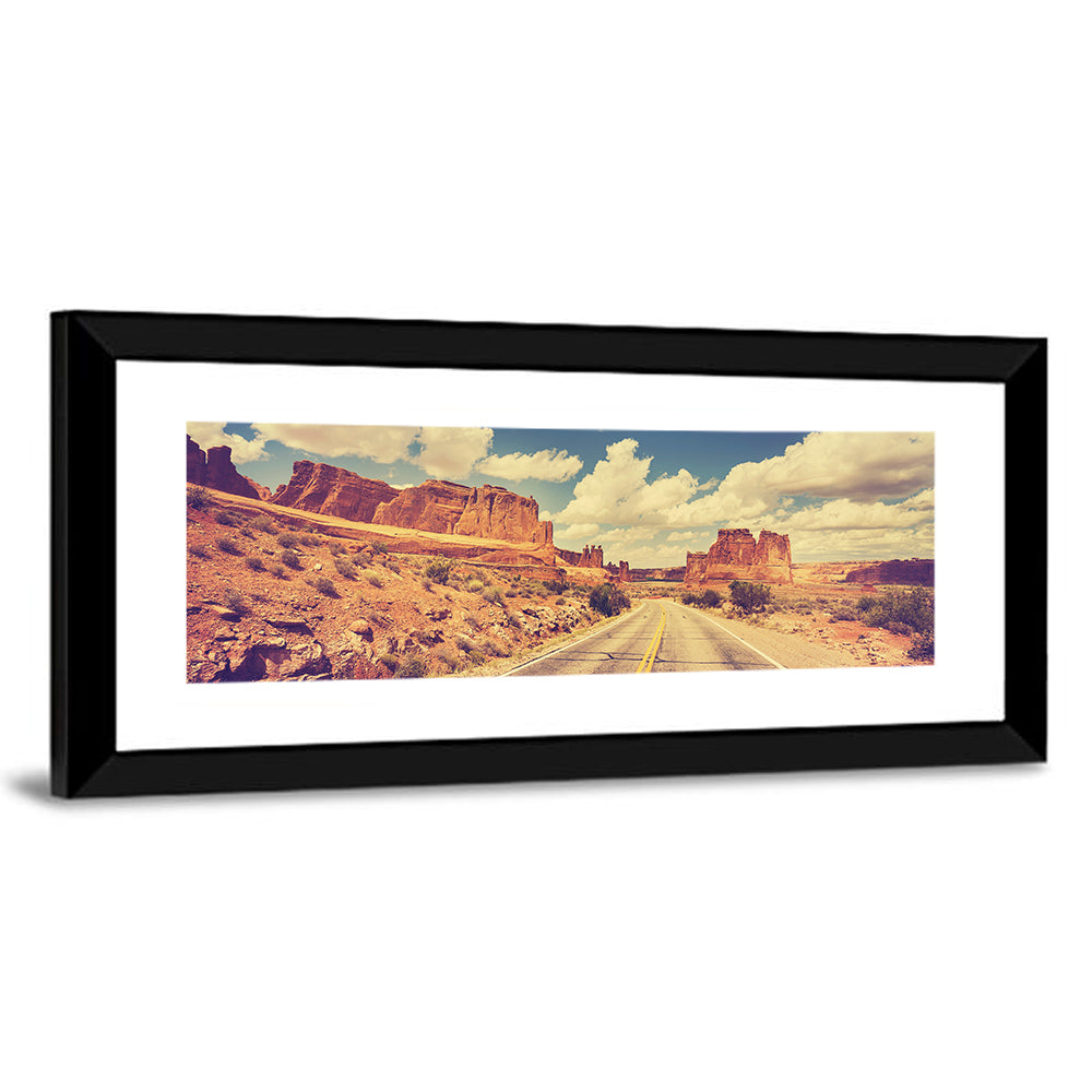 Vintage Desert Road In USA Wall Art