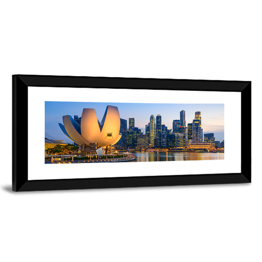 Singapore Marina Skyline at Dusk Wall Art
