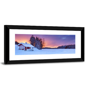 Frozen Finnish Lapland At Sunrise Wall Art