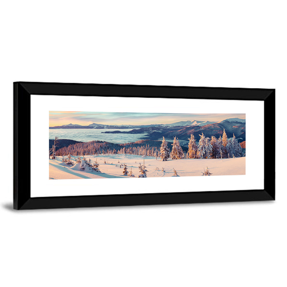 Snowy Alpine Sunset Wall Art