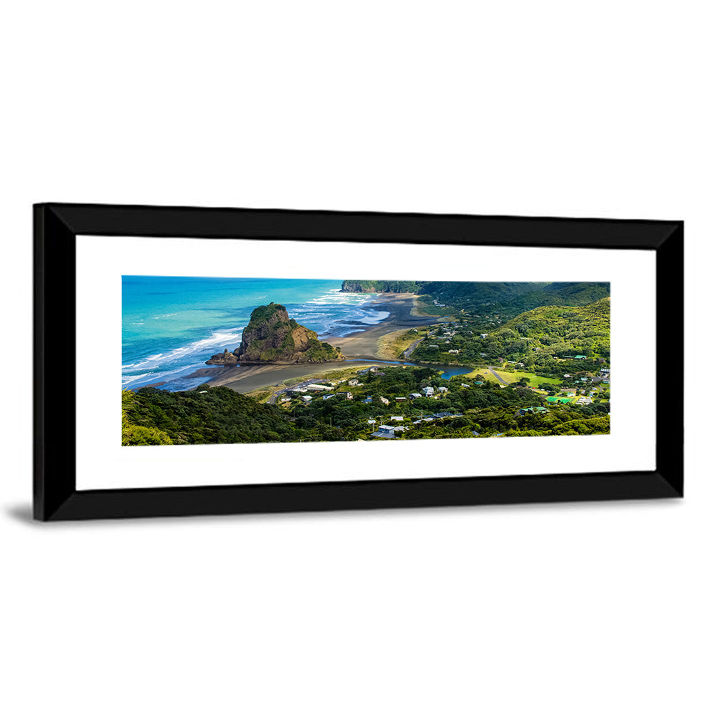 Lion Rock at Piha Beach Wall Art