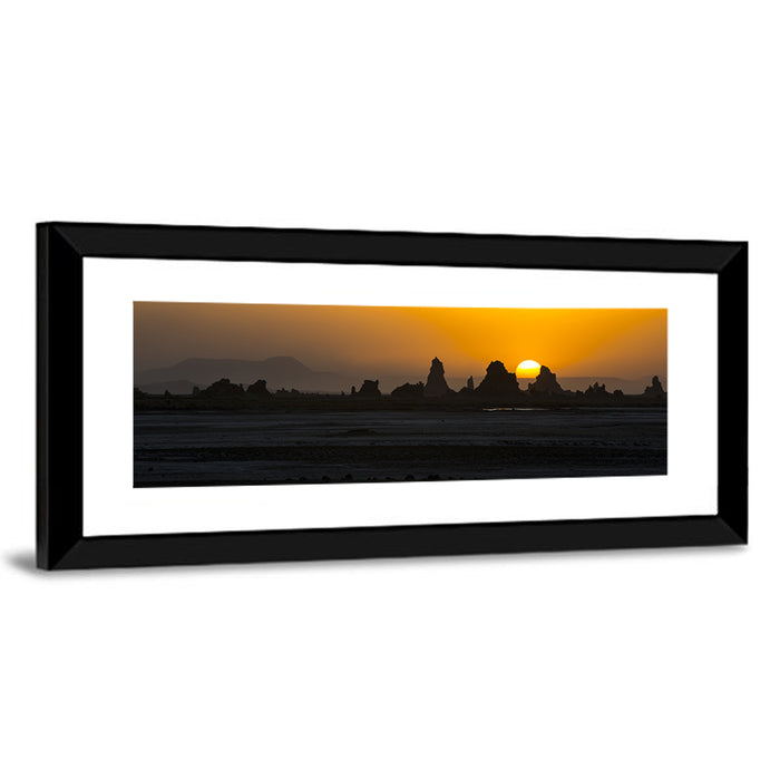 Sunset Over Lac Abbe Wall Art as a framed print