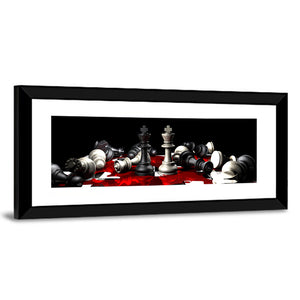 Chess Pieces In Game Wall Art