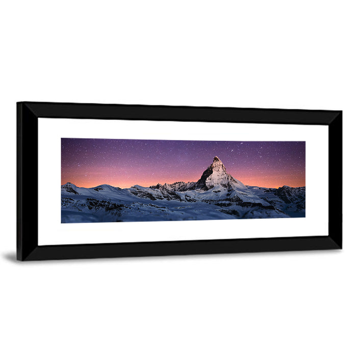 Matterhorn Nightscape Wall Art as a framed print