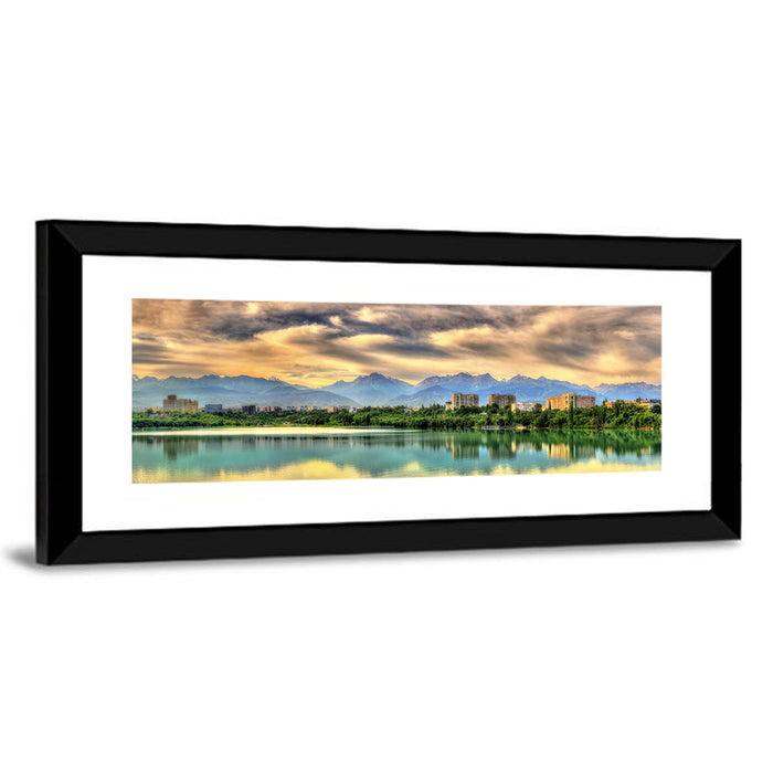 Sairan Reservoir, Almaty Wall Art as a framed print