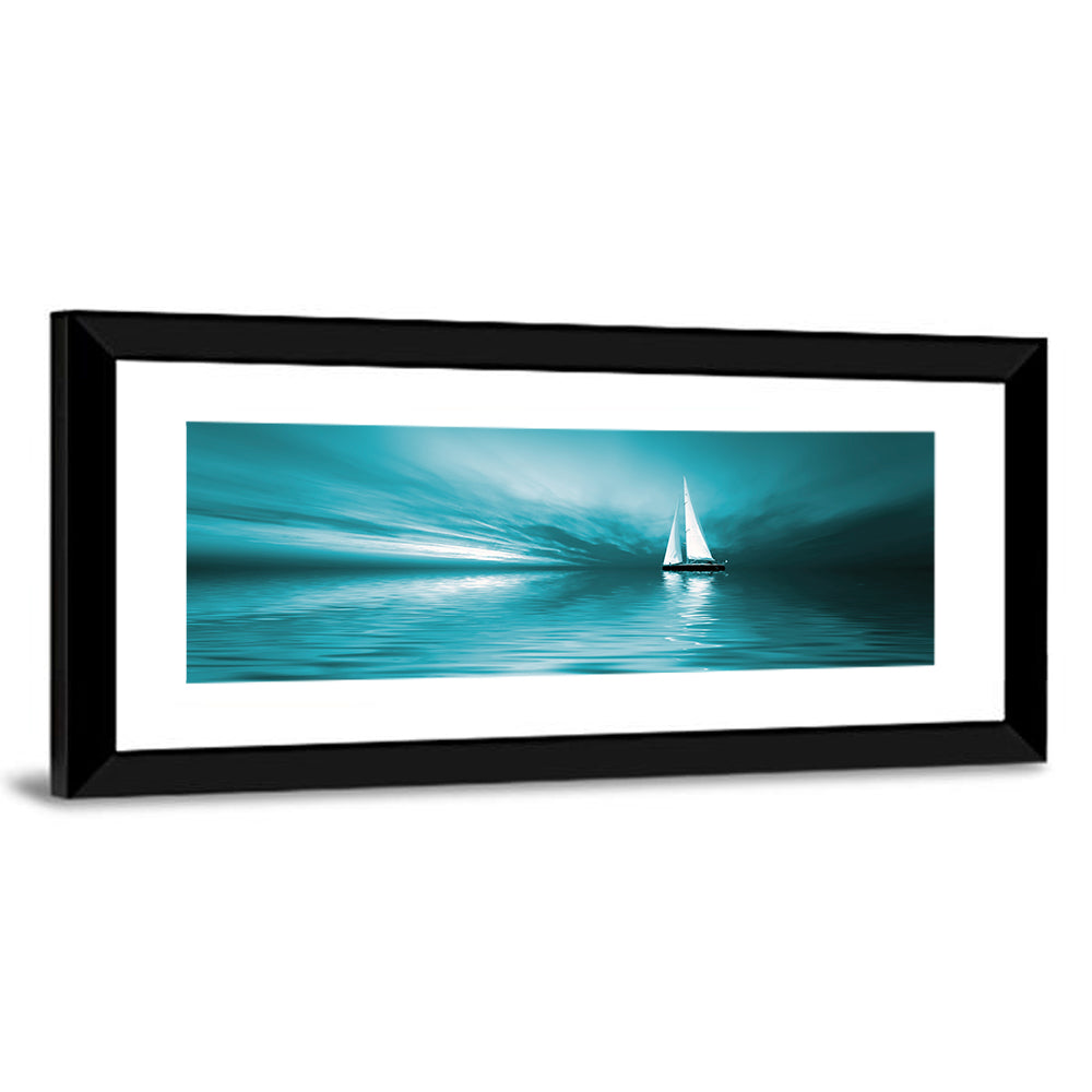 Sunset Sailboat Silhouette Wall Art