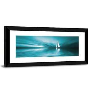 Sailing Boat Sunset Wall Art