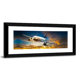 Airplane On The Sky Wall Art