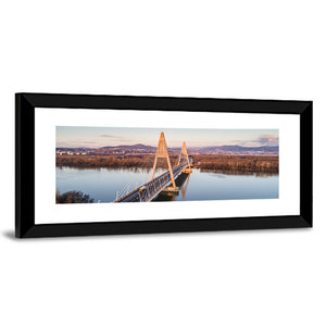 Megyeri Bridge Over The DanubeRiver Wall Art