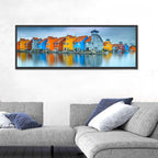 Colorful Waterfront Houses Wall Art
