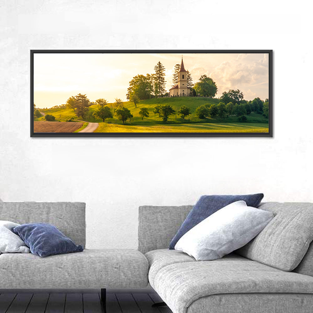 St Peter and Pauls Hilltop Church Wall Art in a room, panoramic