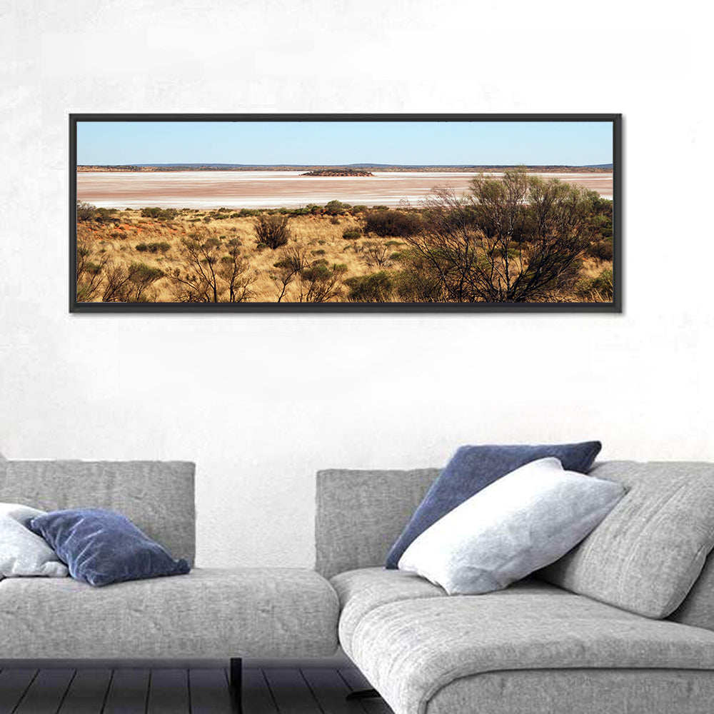 Amadeus Salt Lake Landscape Wall Art in a room, panoramic