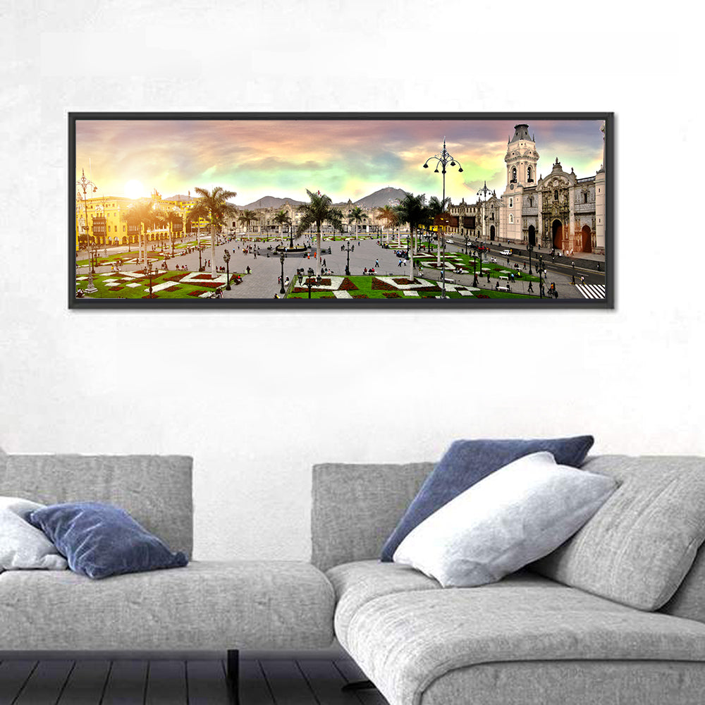 Plaza Mayor, Lima Sunset Wall Art