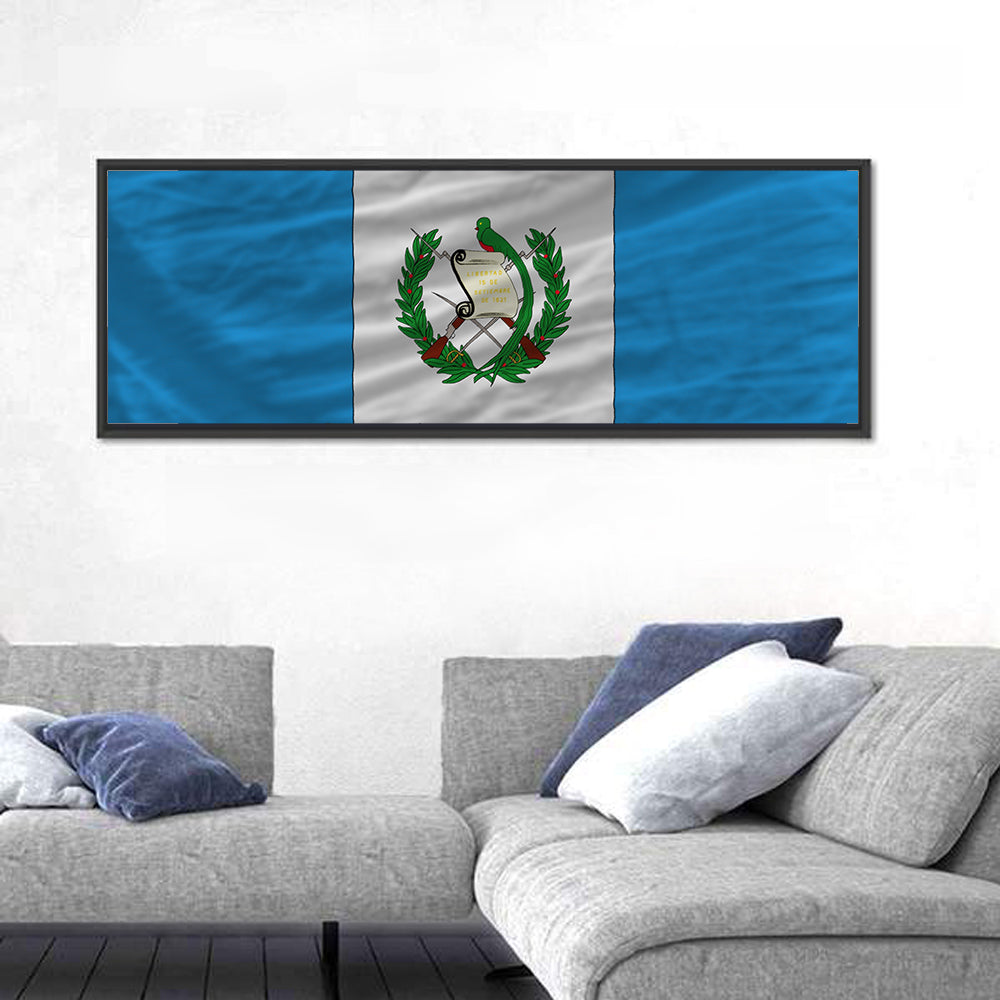 Guatemala Flag with Coat of Arms Wall Art