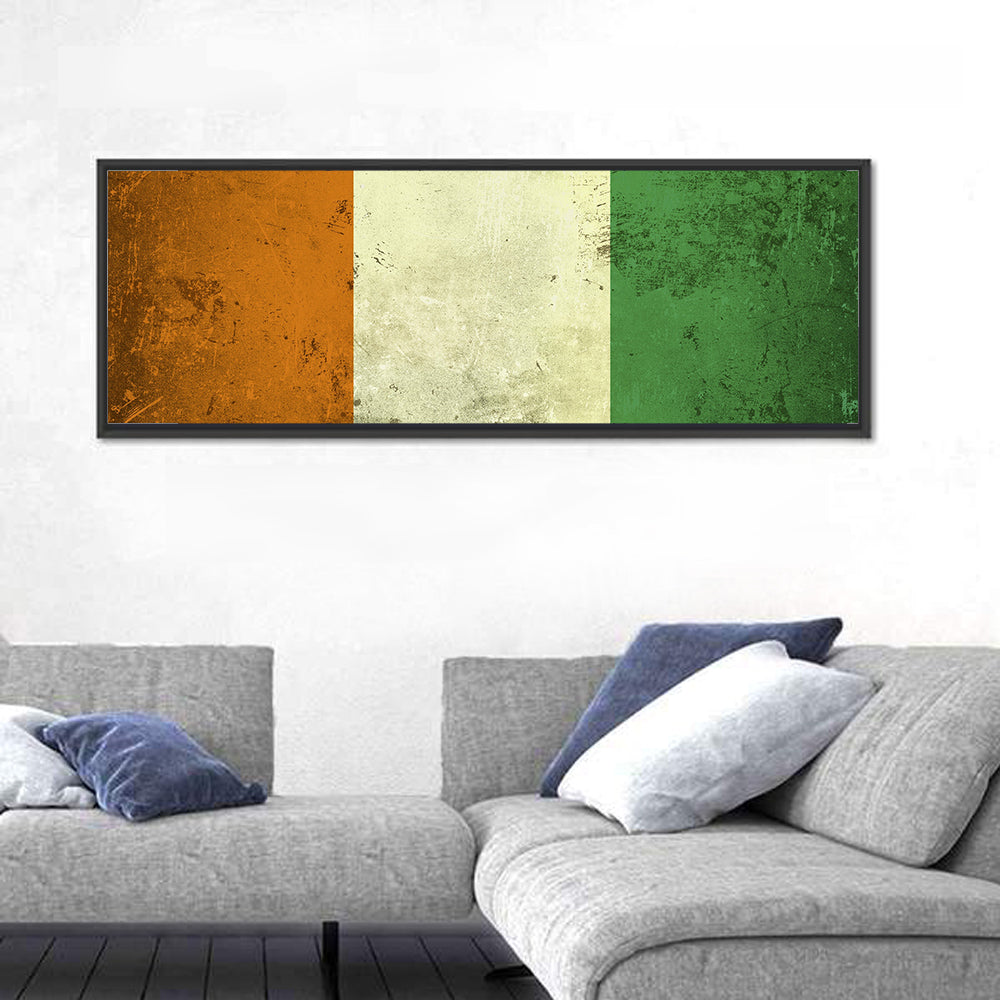 Ivory Coast Vintage Flag Wall Art