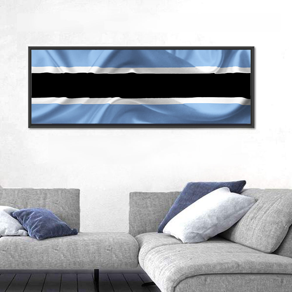 Rippled Botswana Flag Wall Art